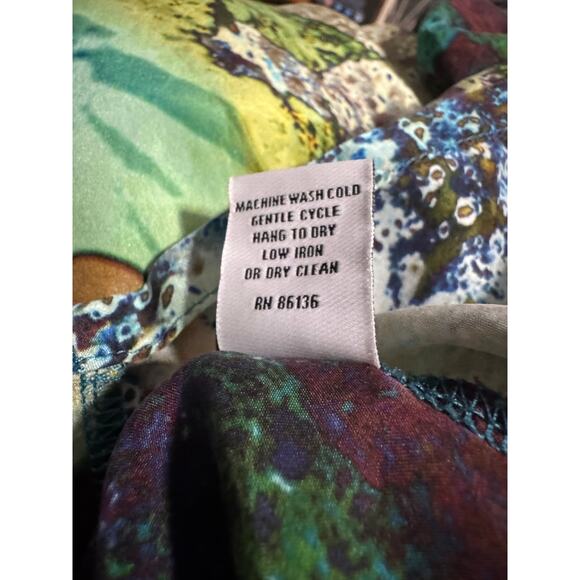 Bryn Walker Silk Maxi Dress | Abstract Painterly Print | Made in USA | Size S - Picture 8 of 8